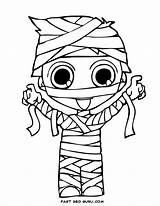 Mummy Cute Clipart Coloring Pages Halloween Library sketch template
