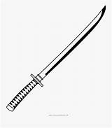 Katana Sword sketch template