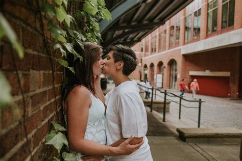 taylor and kait s north carolina same sex engagement session equally wed lgbtq weddings