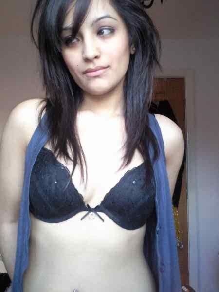 hot pakistani sexy teenage her black bra dress and boobs
