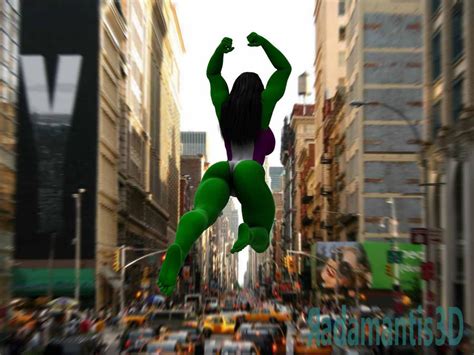 She Hulk Action By Radamantis3d On Deviantart