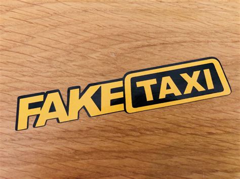 fake taxi aufkleber sticker porn youporn sex fun spaß brazzers auto