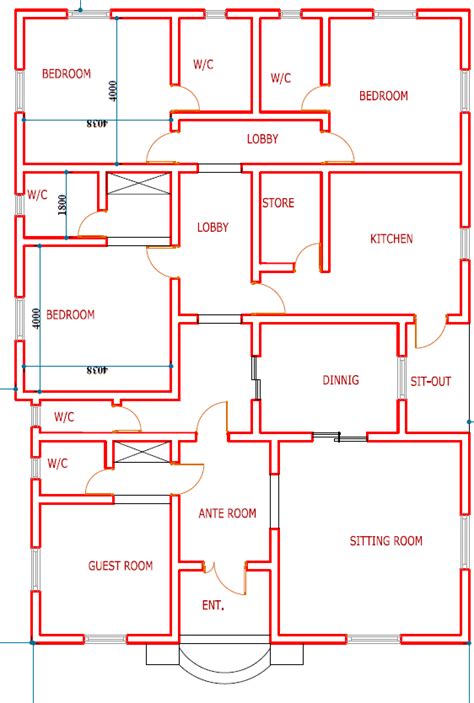 style floor plan   bedroom flat  nigeria