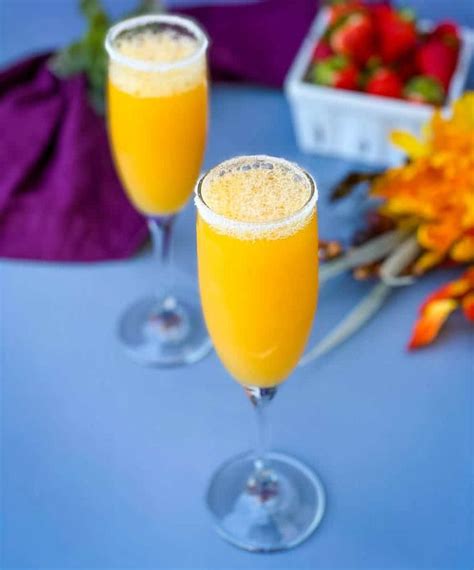 easy peach bellini recipe is a quick cocktail that only uses a handful