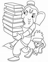Ganesha Lord Books Ganesh Coloring Kids Drawing Pages Getdrawings sketch template