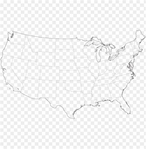 united states outline  map  color png image  transparent