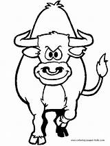 Coloring Pages Bull Cow Color Printable Kids Animal Animals Sheets Print Choose Board Preschool sketch template