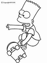 Bart Skateboard Coloring Pages Skate Print Simpson Simpsons Color His Hellokids Los Para Online Colorear sketch template