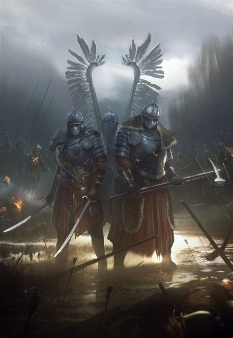 winged hussar character   knights forhonor
