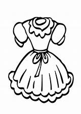Coloring Dress Pages Girls Doll Clothes Dresses Printable Girl Clothing Clipart Simple Cartoon Kids Printables Clip Print Flower Dolls Clipartmag sketch template