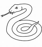 Snake Coloring Pages Printable Serpent Coloriage Snakes Simple Cobra Line Animals Drawings Mamba Dessiner Drawing Color Animal Grass Realistic Dessin sketch template
