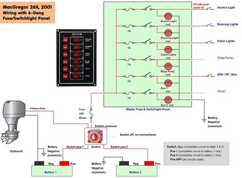 pin dpdt switch wiring diagram  navigation lights