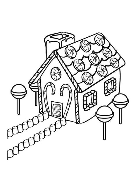 gingerbread house coloring pages  printable gingerbread house