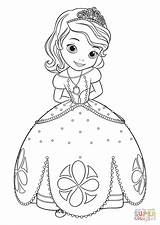 Sofia Coloring Princess Pages sketch template