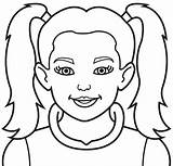 Face Coloring Girl Pages Faces Drawing Kids Girls Little Printable Easy Blank Smiling Makeup Colouring Drawings Boy Color Sheets Lion sketch template