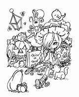 Coloring Halloween Pages Jadedragonne Adult sketch template