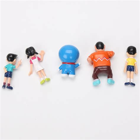 5pcs Set Doraemon Figures 5 7cm Nobita Nobi Figure Pvc Dolls Shizuka