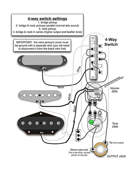 wiring diagram telecaster guitar