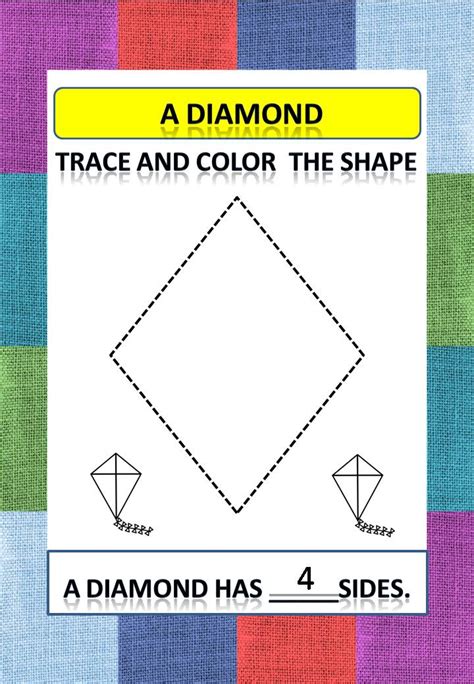 printable preschool worksheets trace  color  shape