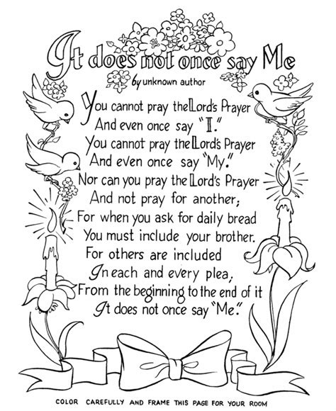 lords prayer coloring page