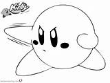 Kirby Coloring Drawing Pages Fighting Printable Drawings Kids Template sketch template