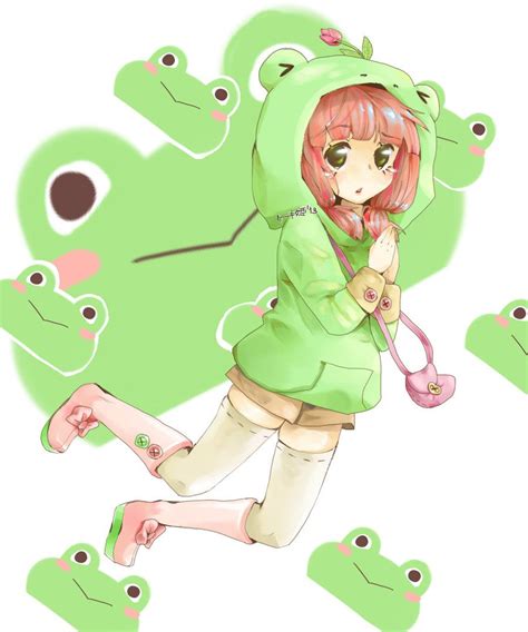 frog girl freebie cute anime character frog art cute frogs