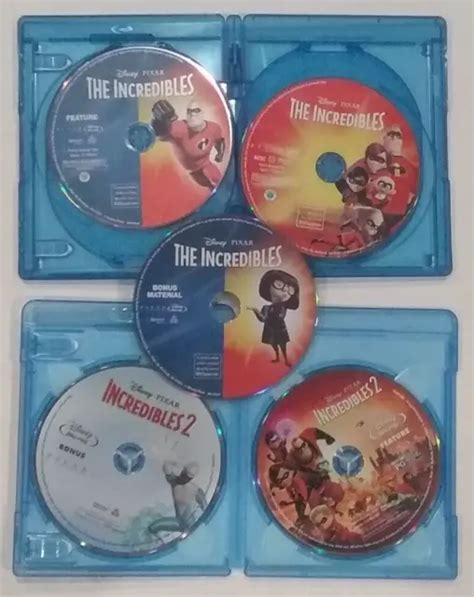 incredibles incredibles  blu ray dvd set disney pixar bundle