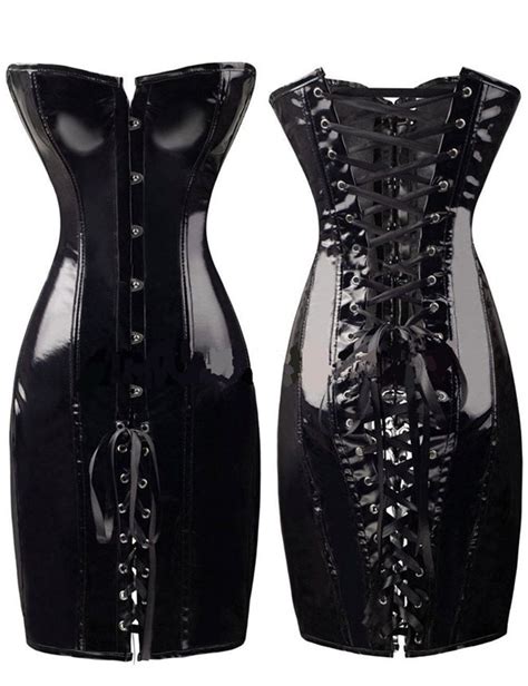 ad9005 vintage body shape burlesque armor corset overbust leather