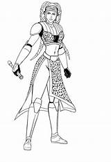 Secura Star Aayla Wars Jedi Lineart Clone Deviantart Coloring Pages General Drawings Women sketch template