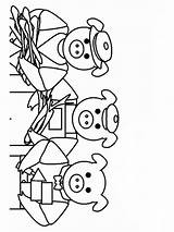 Pigs Little Three Coloring Pages Printable Recommended Color sketch template
