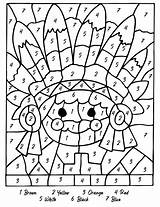 Thanksgiving Color Number Coloring Pages Printable Printablee sketch template
