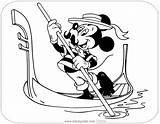 Mickey Coloring Mouse Pages Italian Gondola Disneyclips Misc Activities Ride Funstuff sketch template