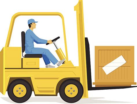 Royalty Free Fork Lift Clip Art Vector Images And Illustrations Istock