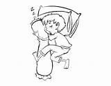 Sleeping Coloring Boy Little Coloringcrew Book sketch template