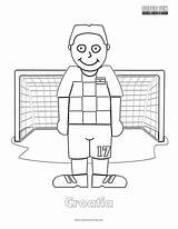 Croatia Coloring Football Cartoon sketch template