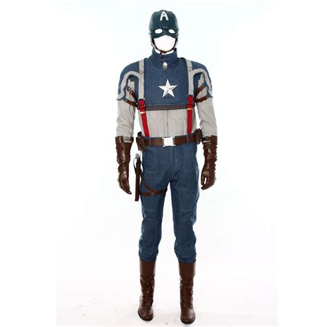 Captain America Costumes Men Hoodie Coat Costume Set In Movie And Tv