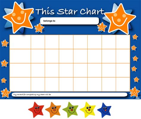 star reward chart printable customize  print