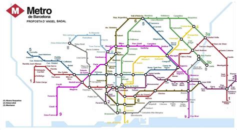 barcelona metro system map map  barcelona metro system catalonia spain