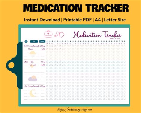 daily medication tracker printable