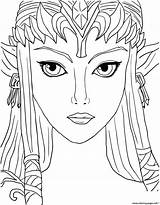 Zelda Coloring Princess Twilight Legend Pages Printable sketch template
