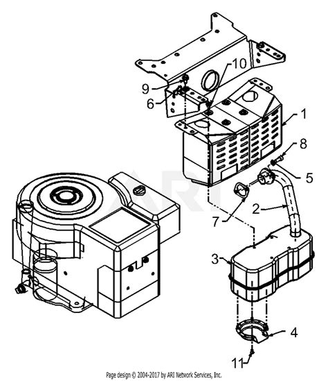 mtd afg  parts diagram  engine accessories briggs stratton single cylinder