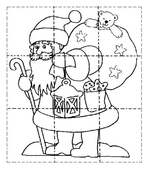 puzzle santa claus christmas party activities preschool christmas