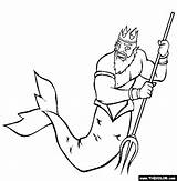 Poseidon Coloring Pages Color Greek Thecolor Drawing Draw sketch template