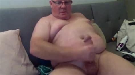 Big Belly Daddy Jerking His Big Dick