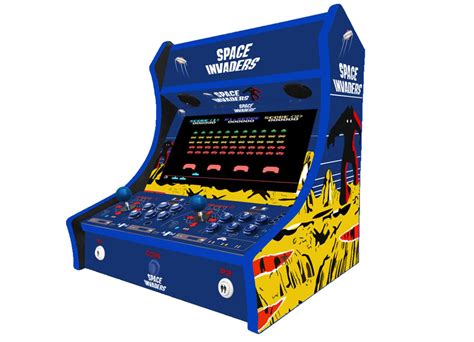 player bartop arcade machine space invaders themed multi games