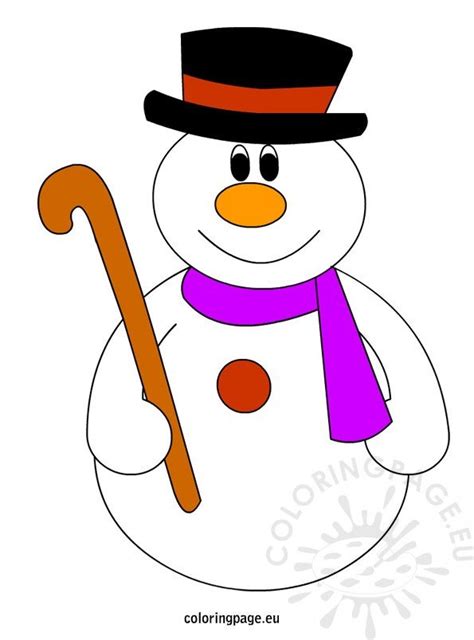 snowman  printable coloring page