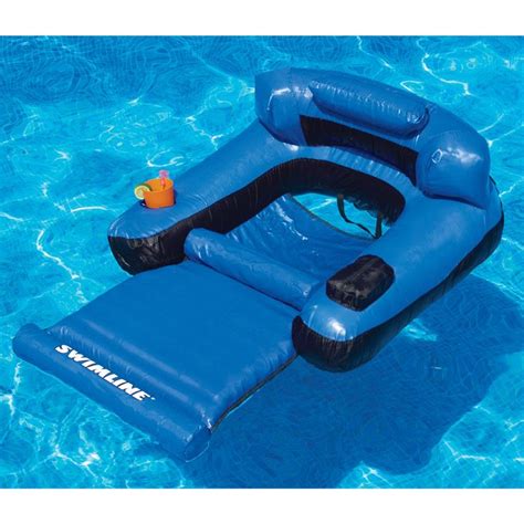 Swimline 9047 Swimming Pool Fabric Inflatable Floating Lounger Used