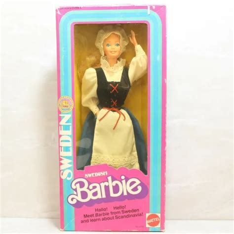 swedish barbie doll dolls of the world collection nib 1982 mattel 54