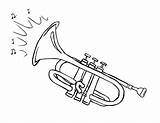 Trumpet Coloring Pages Drawing Color Printable Print Colouring Kids Trumpets Template Simple Bulkcolor Getdrawings Instruments Musical Drawings Getcolorings Search Results sketch template