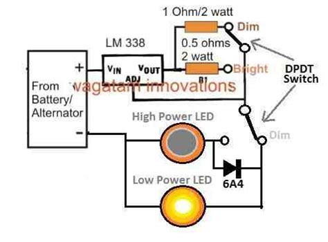 led lamp circuit  motorbike headlamp homemade circuit projects